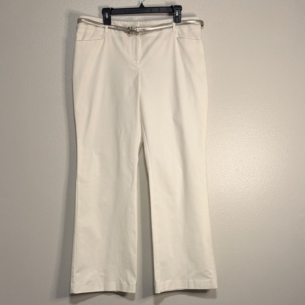 Apt. 9 Elegant White Flare Pants